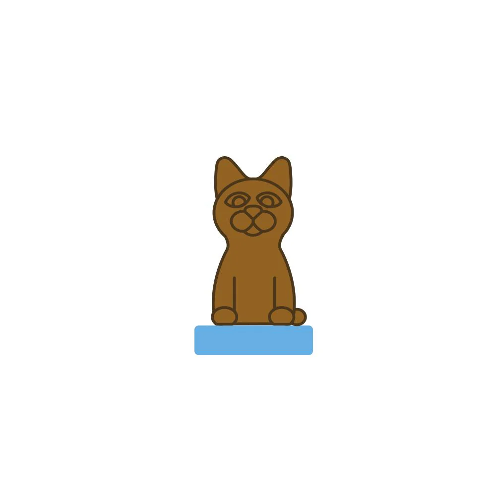 Cats & Boxes - Brown Cat - Replacement Part ONLY