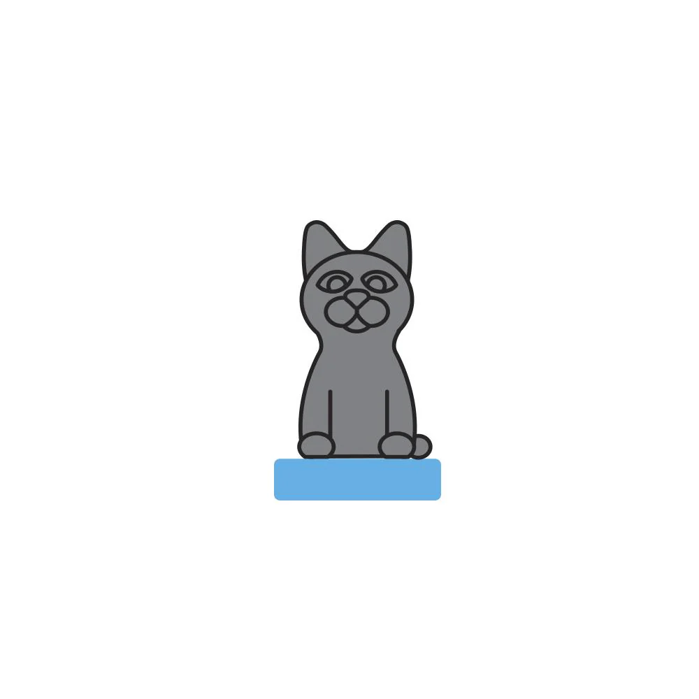 Cats & Boxes - Grey Cat - Replacement Part ONLY