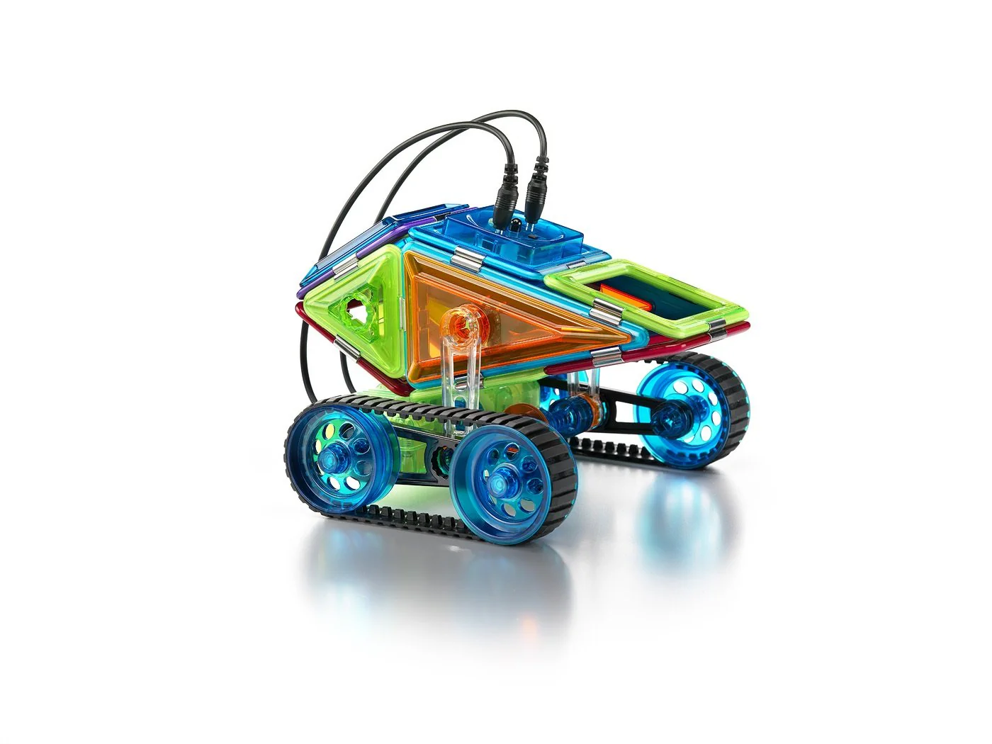 GeoSmart Mars Explorer 51-Piece STEM GeoMagnetic R/C Building Set with Motors and Track Wheels for Ages 5+ - Image 5