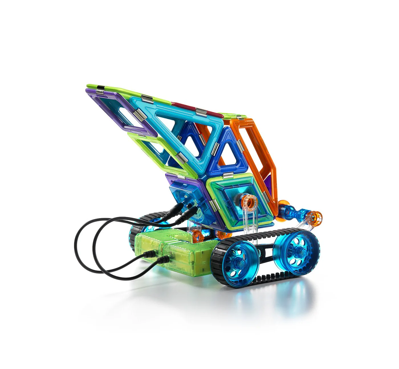 GeoSmart Mars Explorer 51-Piece STEM GeoMagnetic R/C Building Set with Motors and Track Wheels for Ages 5+ - Image 6