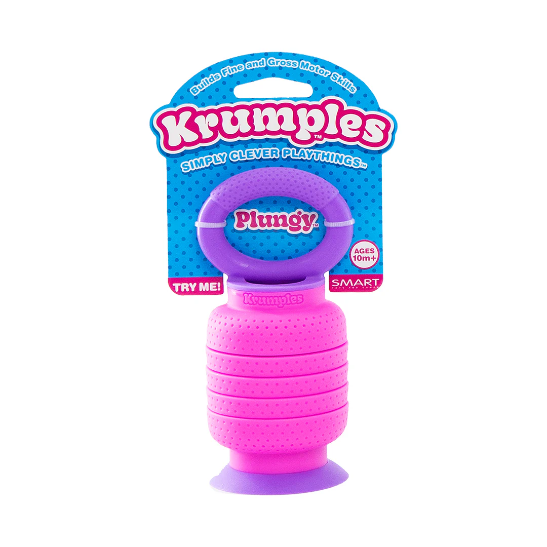 Krumples Plungy PINK - Ridiculously Fun Playthings for Ages 1 - 99 Made from Food Grade Silicone! - Image 2