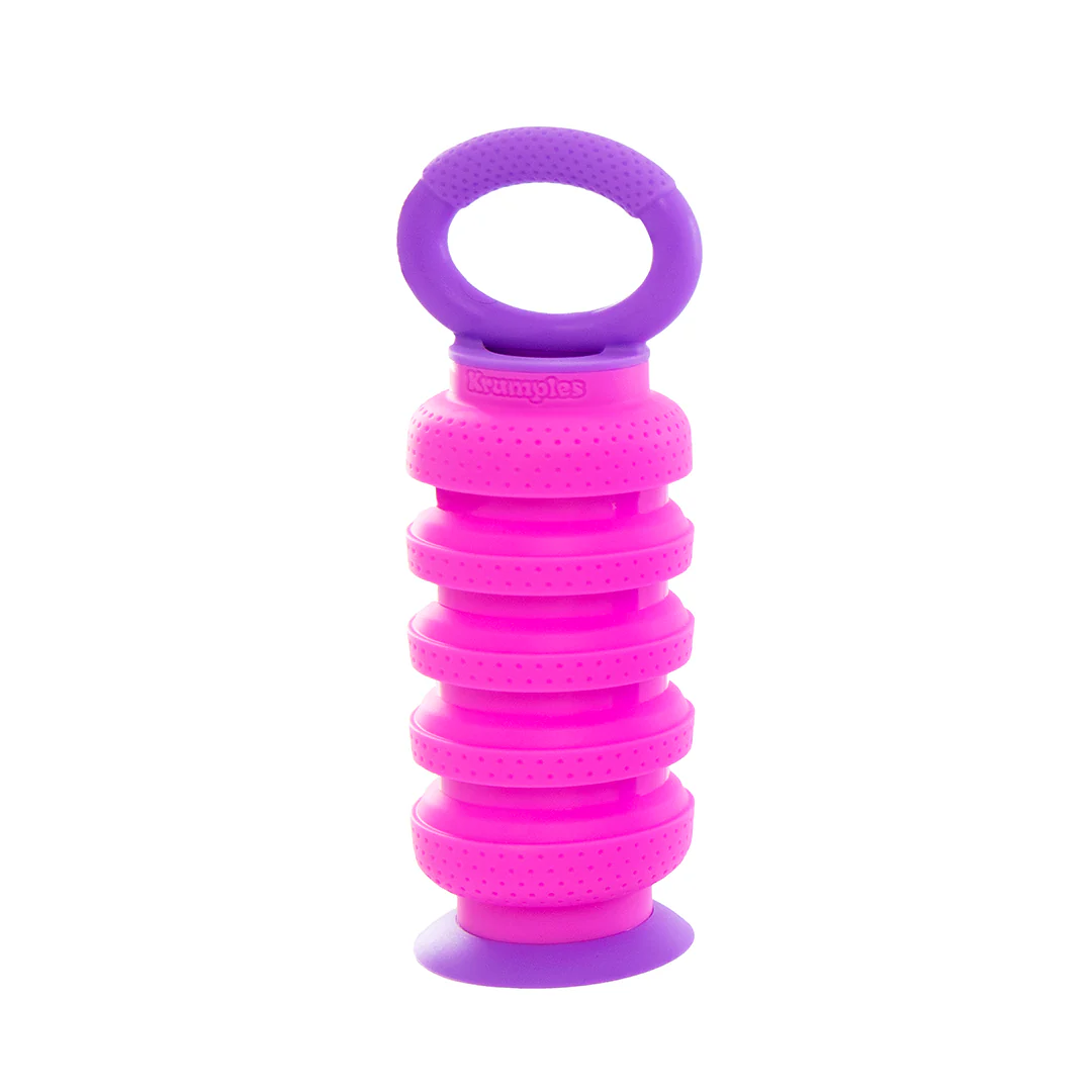 Krumples Plungy PINK - Ridiculously Fun Playthings for Ages 1 - 99 Made from Food Grade Silicone! - Image 3