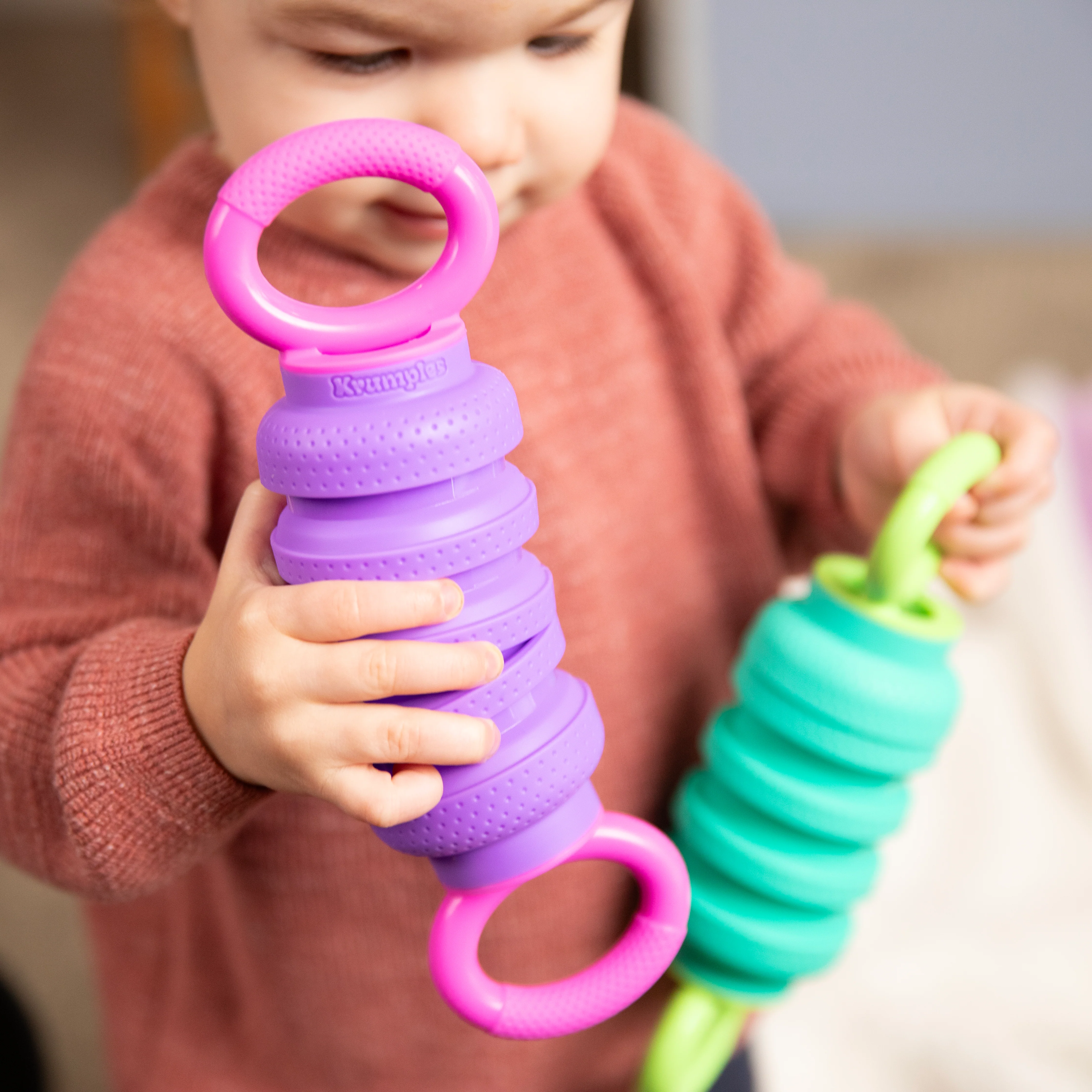 Krumples Pully TEAL - Ridiculously Fun Fidget Playthings for Ages 1+ Made from Food Grade Silicone! - Image 4