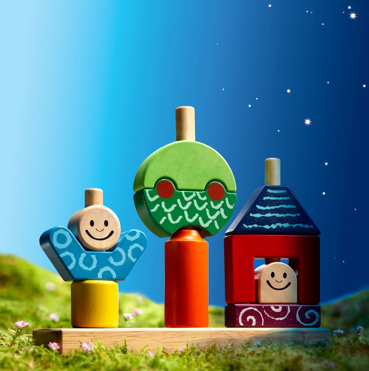 Day & Night Wooden Skill Building Puzzle Game Ages 2+ - Image 7