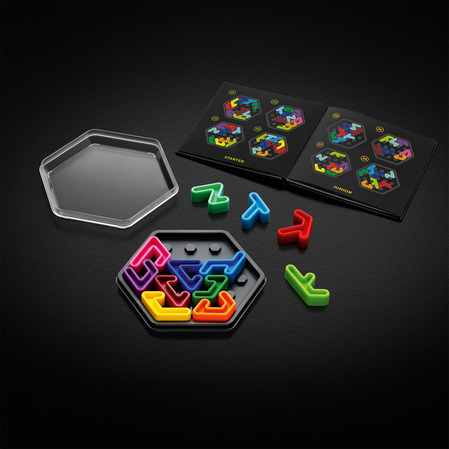 SmartGames IQ Deluxe: Hexagon - Featuring a Deluxe Travel Case and 120 Challenges for Ages 14-Adult - Image 4
