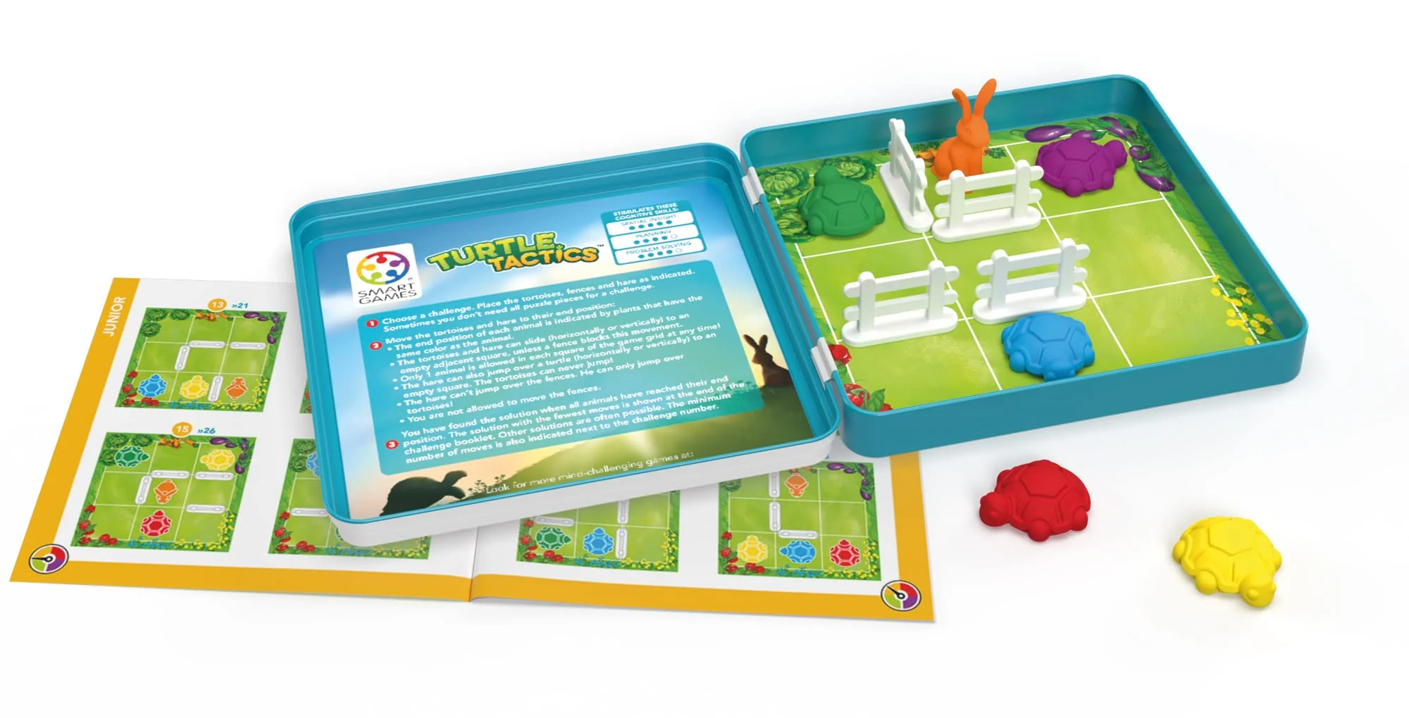 Turtle Tactics Metal Box Travel Game with 48 Challenges for Ages 5+ - Image 3