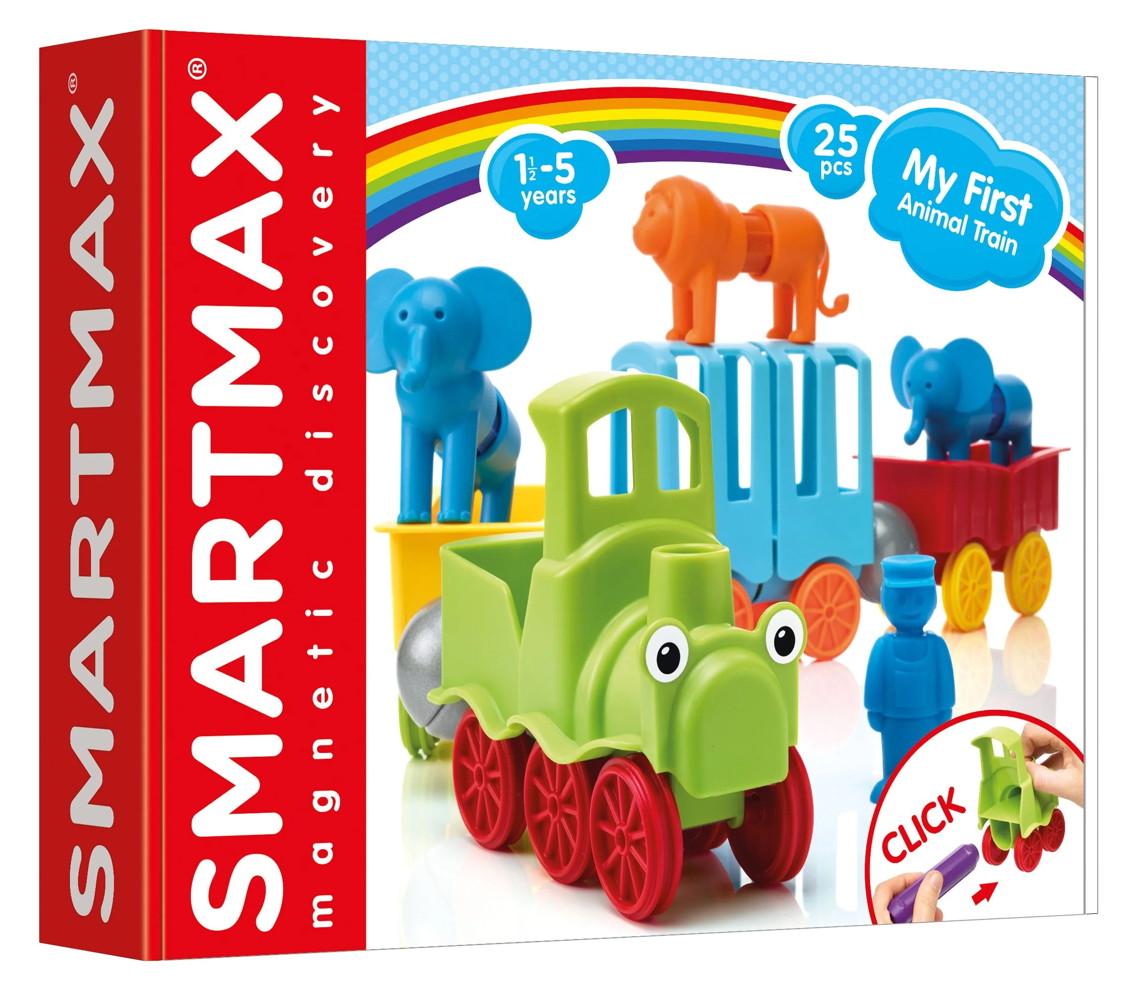 SmartMax My First Animal Train STEM Magnetic Play Set for Ages 1+ - Image 3