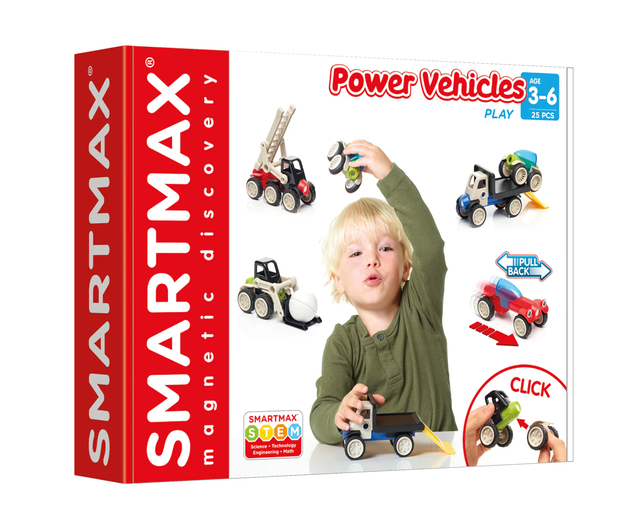 SmartMax Power Vehicles Max Magnetic STEM Building Set Ages 3+ - Image 3