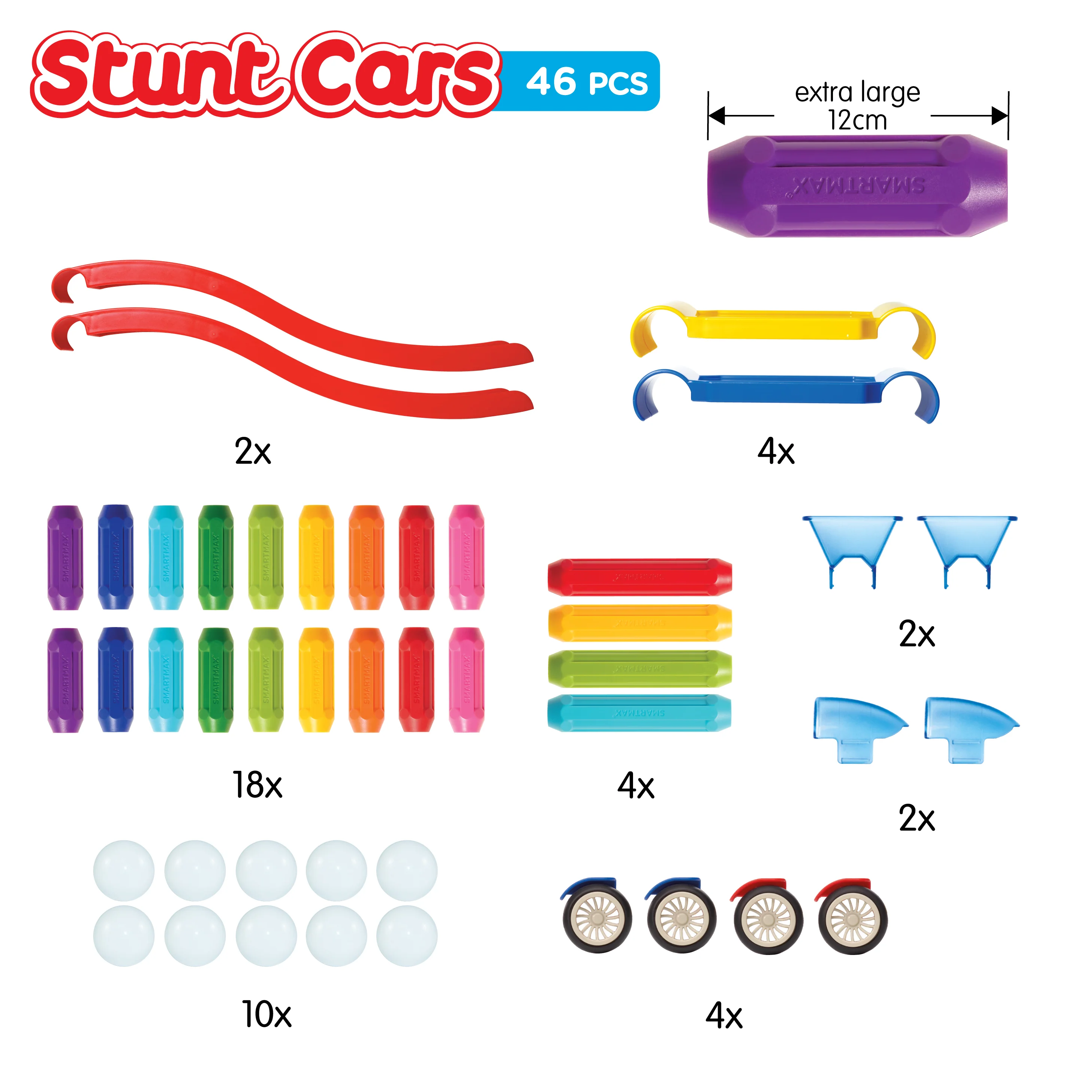 SmartMax Stunt Cars 46-pc STEM Magnetic Building Set for Ages 3+ - Image 10