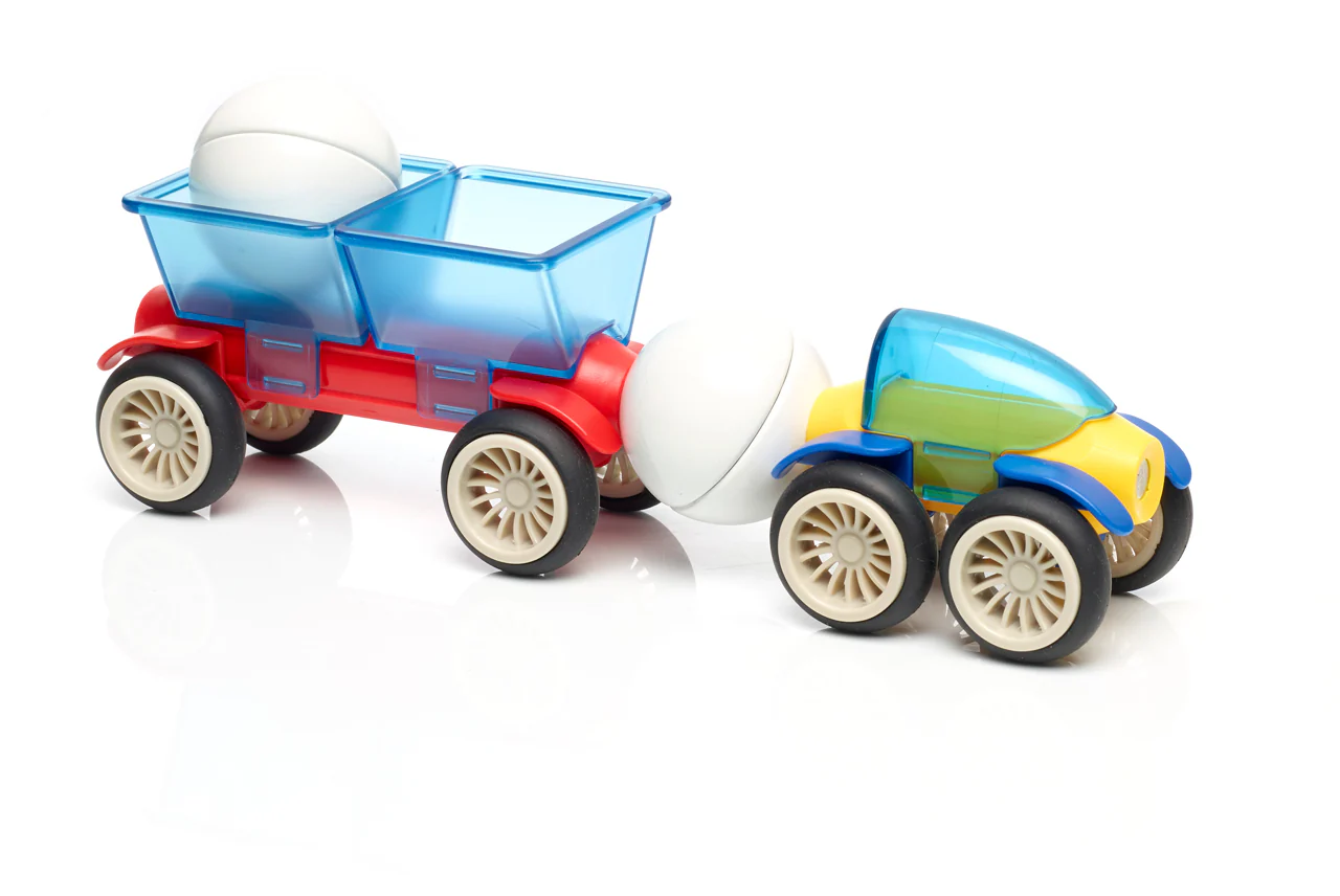 SmartMax Stunt Cars 46-pc STEM Magnetic Building Set for Ages 3+ - Image 4